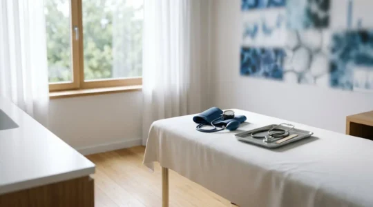 Évaluation de santé préventive pour seniors avec équipement médical moderne