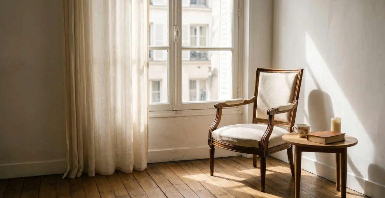 Espace intime préservé symbolisant le respect de la vie privée des personnes âgées à domicile