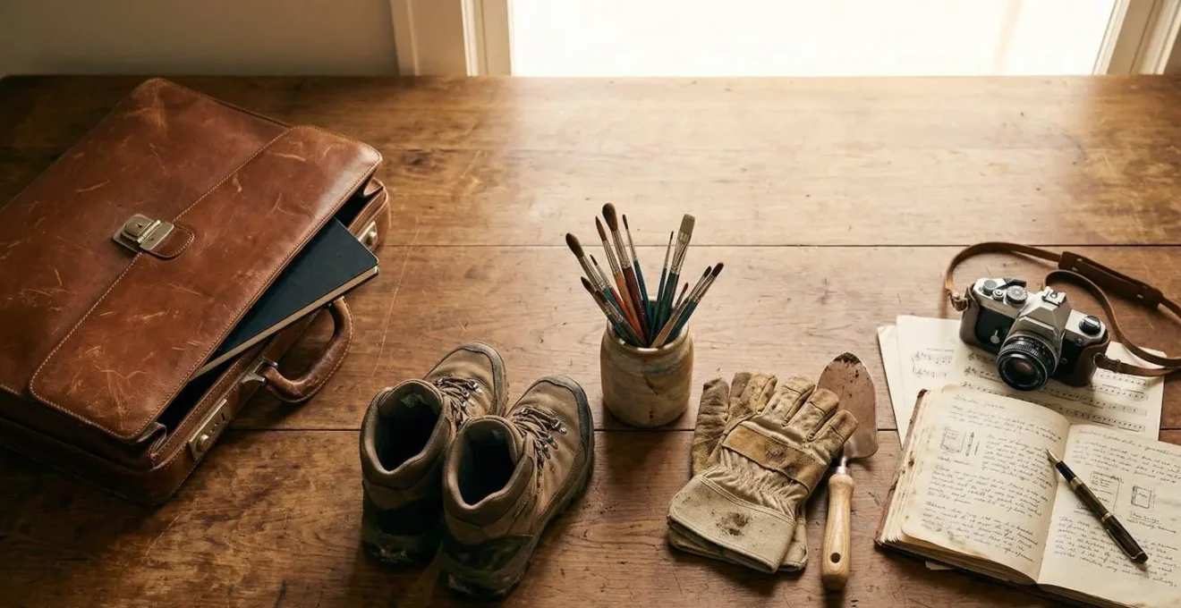 Image symbolisant la découverte de nouveaux loisirs et la recherche de sens après la fin de la vie professionnelle