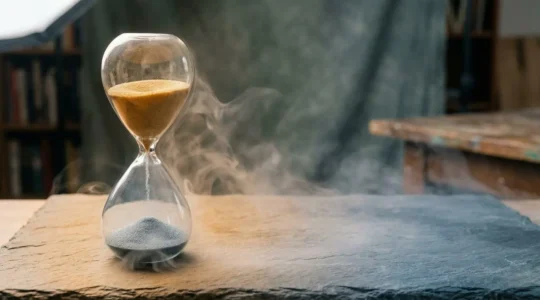 Représentation visuelle du concept de vieillissement cellulaire lié au stress chronique